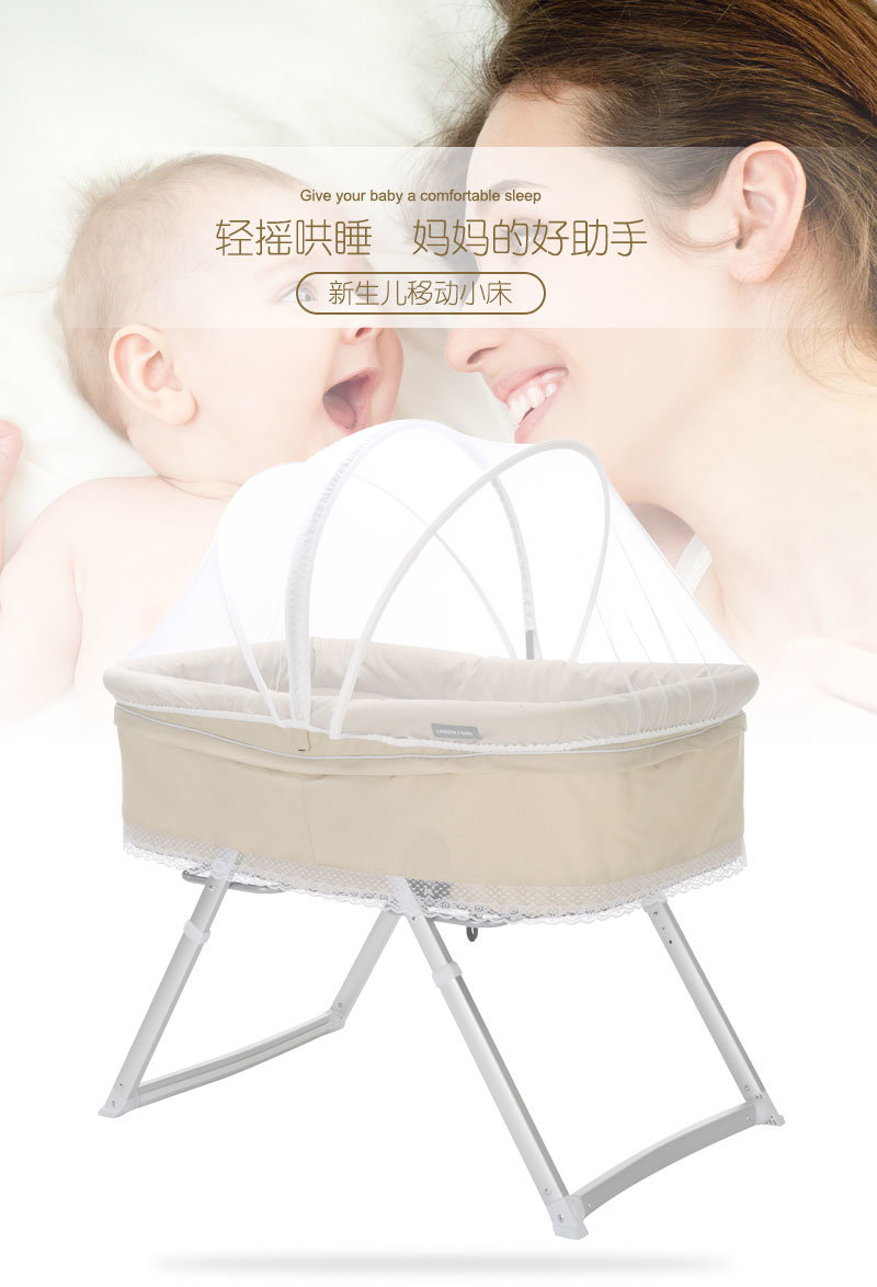 Popular New Design Foldable Crib Portable Aluminum Alloy Baby Sleeping Bed