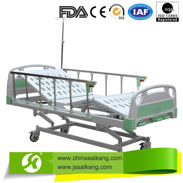 Hospital Examination Metal Manual Adjustable Bed