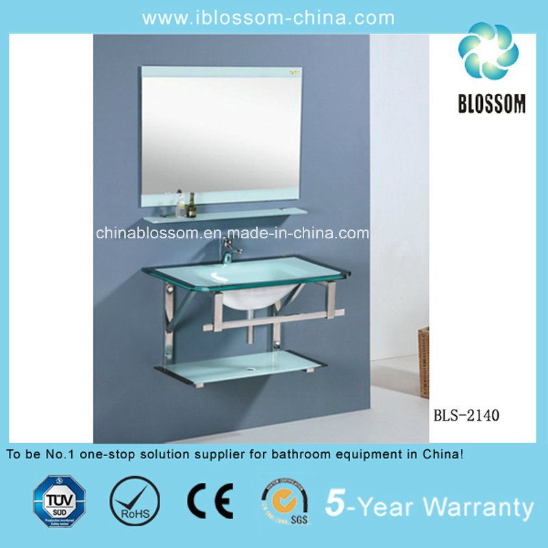 Glass Wash Basins Bathroom Vanity (BLS-2140)