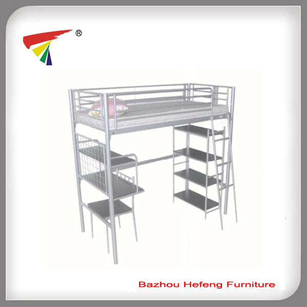 High Quality School Metal Bunk Bed with Book Shelf (HF023)