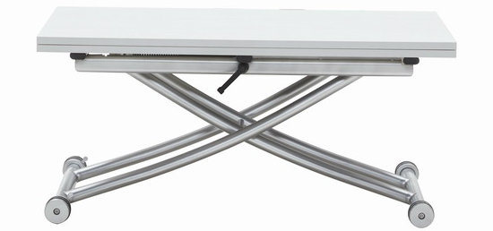 Elegant White Convertible Coffee Table