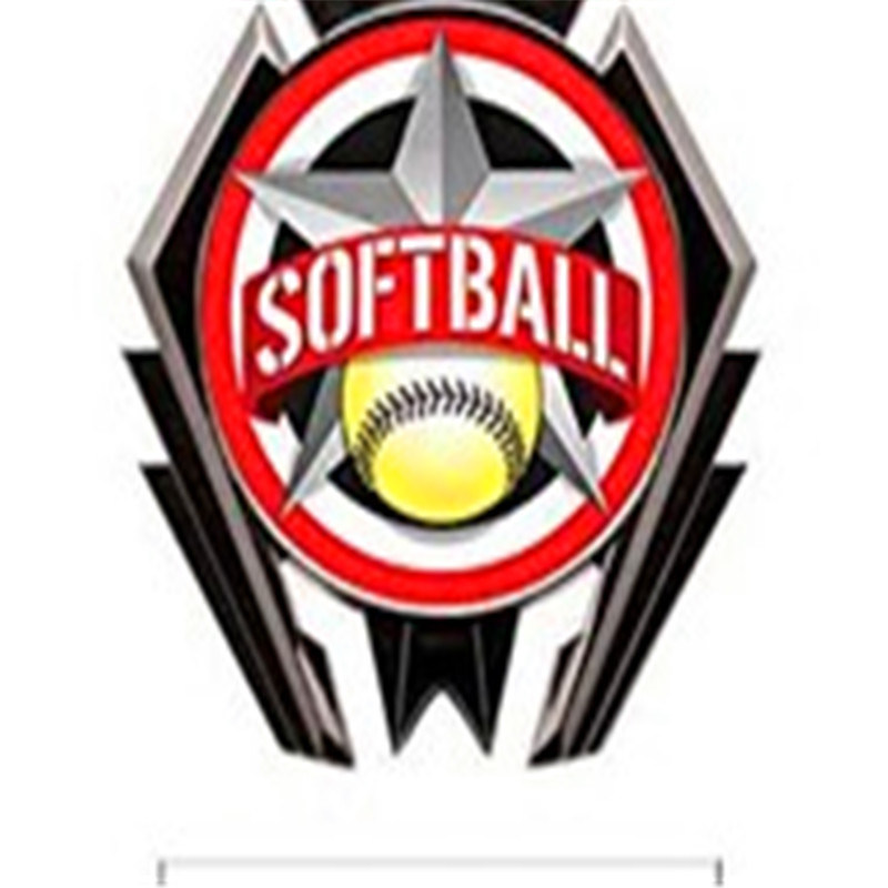 Personal Design Zinc Alloy Printed Softball Display Decoration Medal Enamel