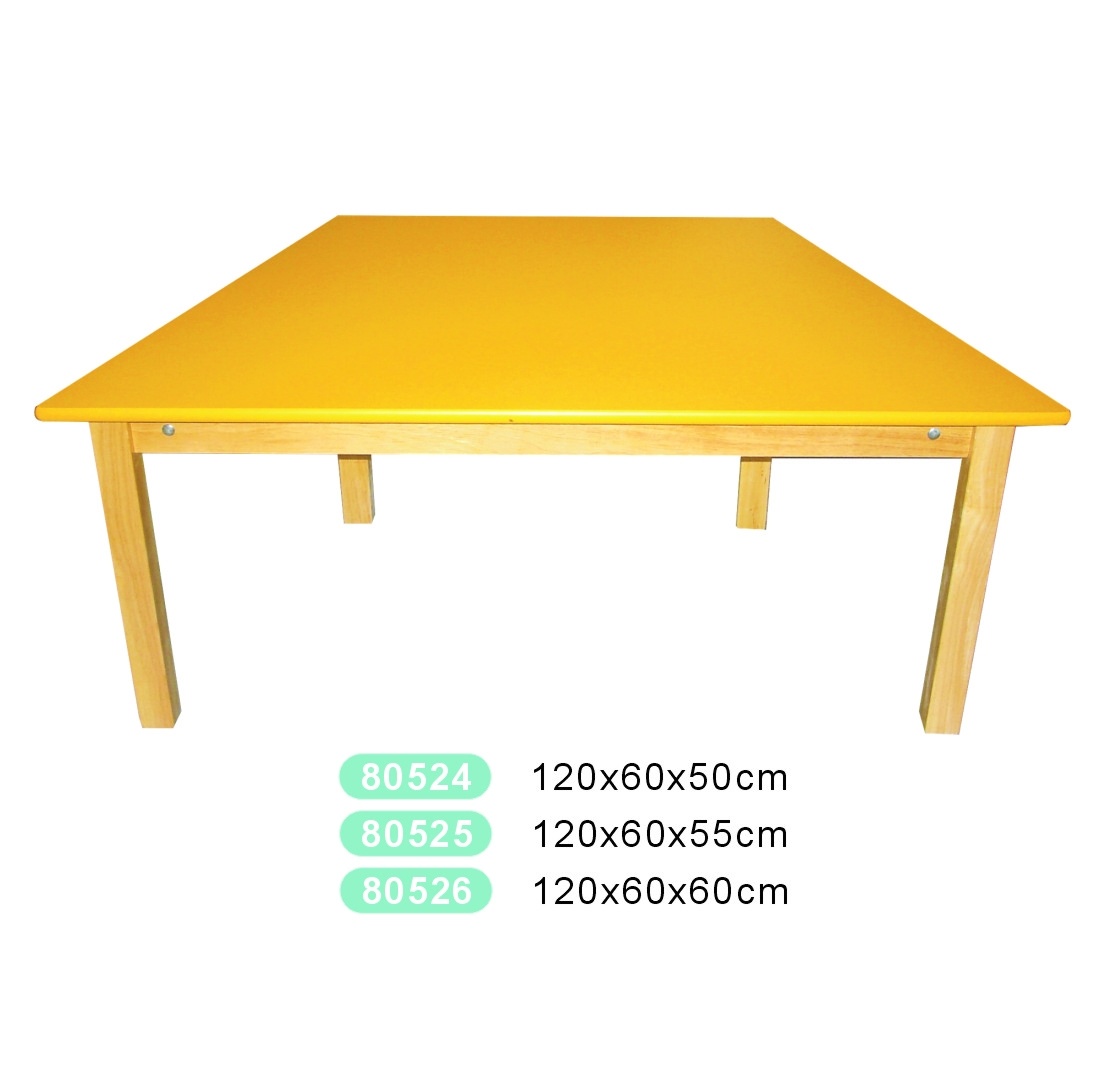 Wooden Trapezoid Table for Kids with Certificate of The En 1729-1 and En 1729-2