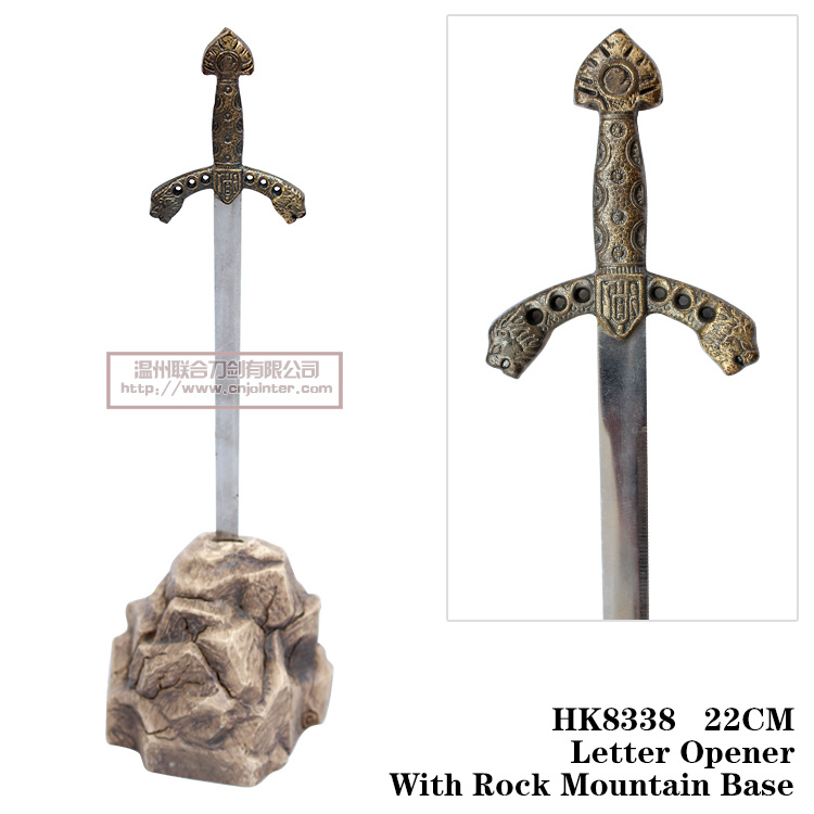 The Lion Sword Letter Opener Knight Swords Home Decoration Crafts 22cm HK8338