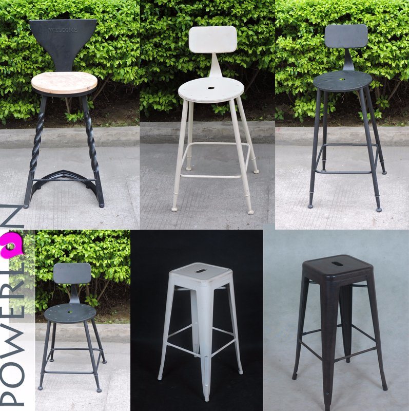 Metal Bistro Pub Bar Stool Chairs Stackable