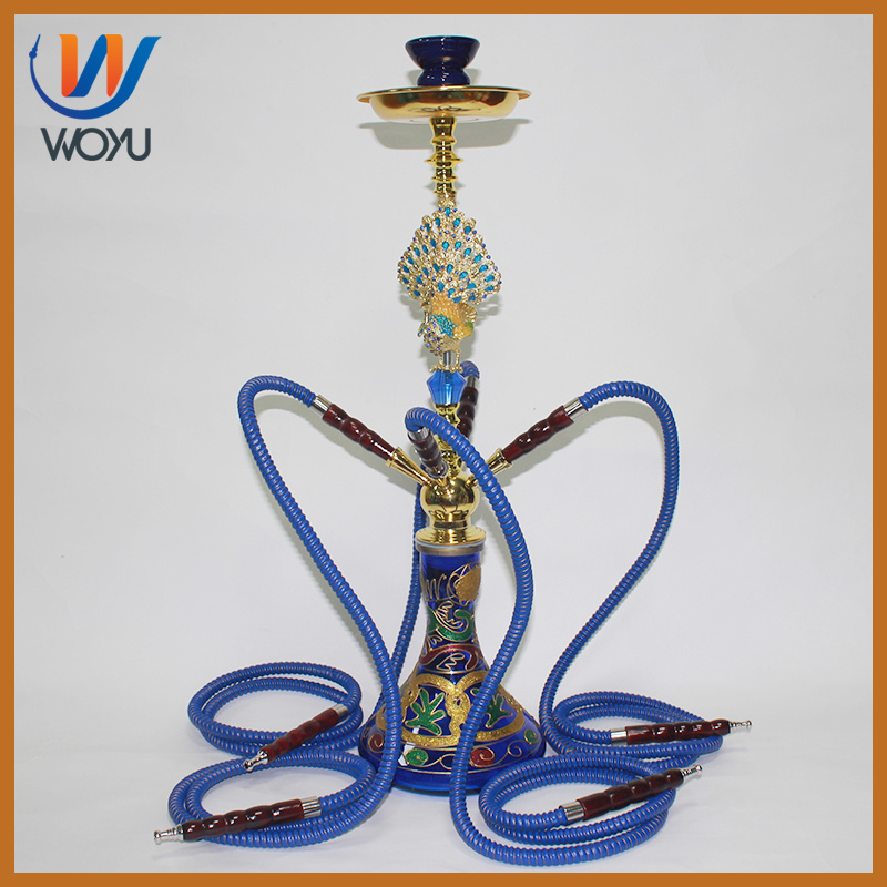 Glass Craft Water Pipe Diamond Decoration Shisha Bottle Hookah