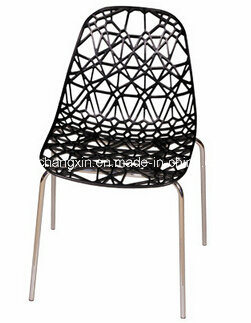 Cheap Price Plastic Chair with Metal Frame Metal No Folding Chair