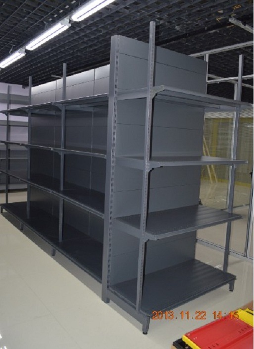 Double Sided Supermarket Rack Shelf Heavy Duty Style Shelf