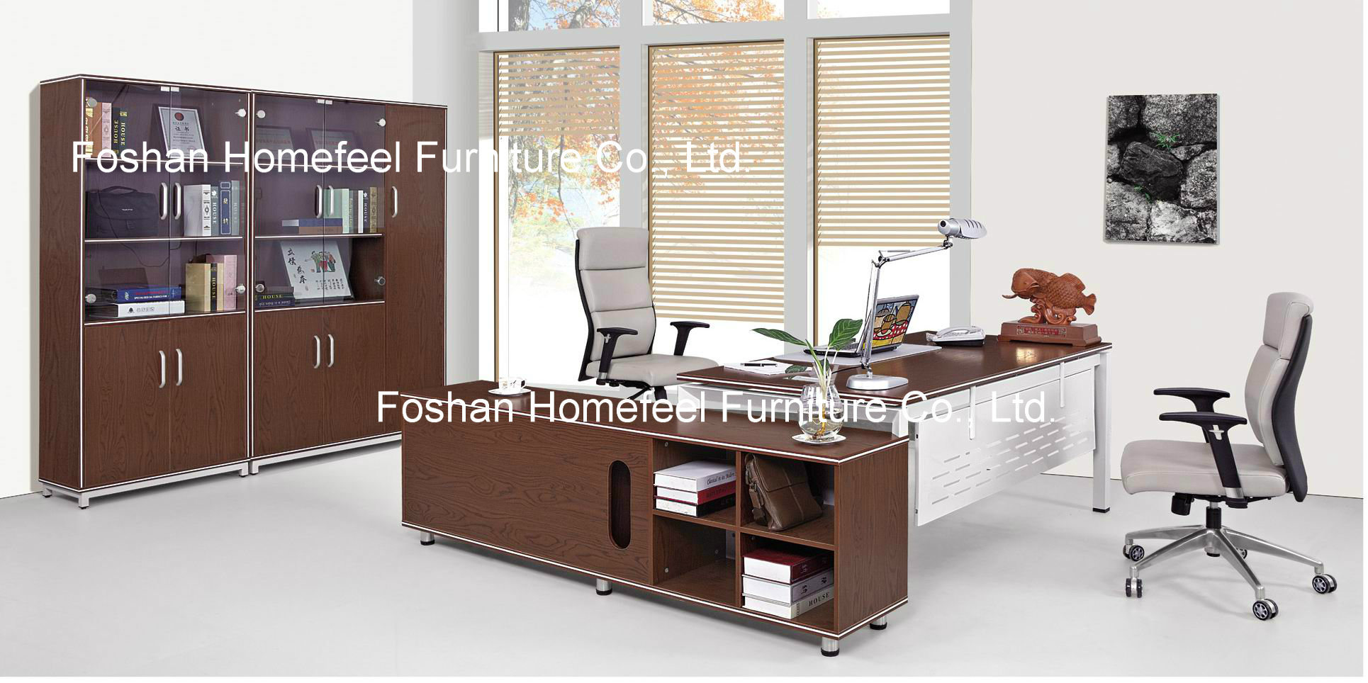 Melamine Wooden Executive Office Desk Furniture (HF-B201)