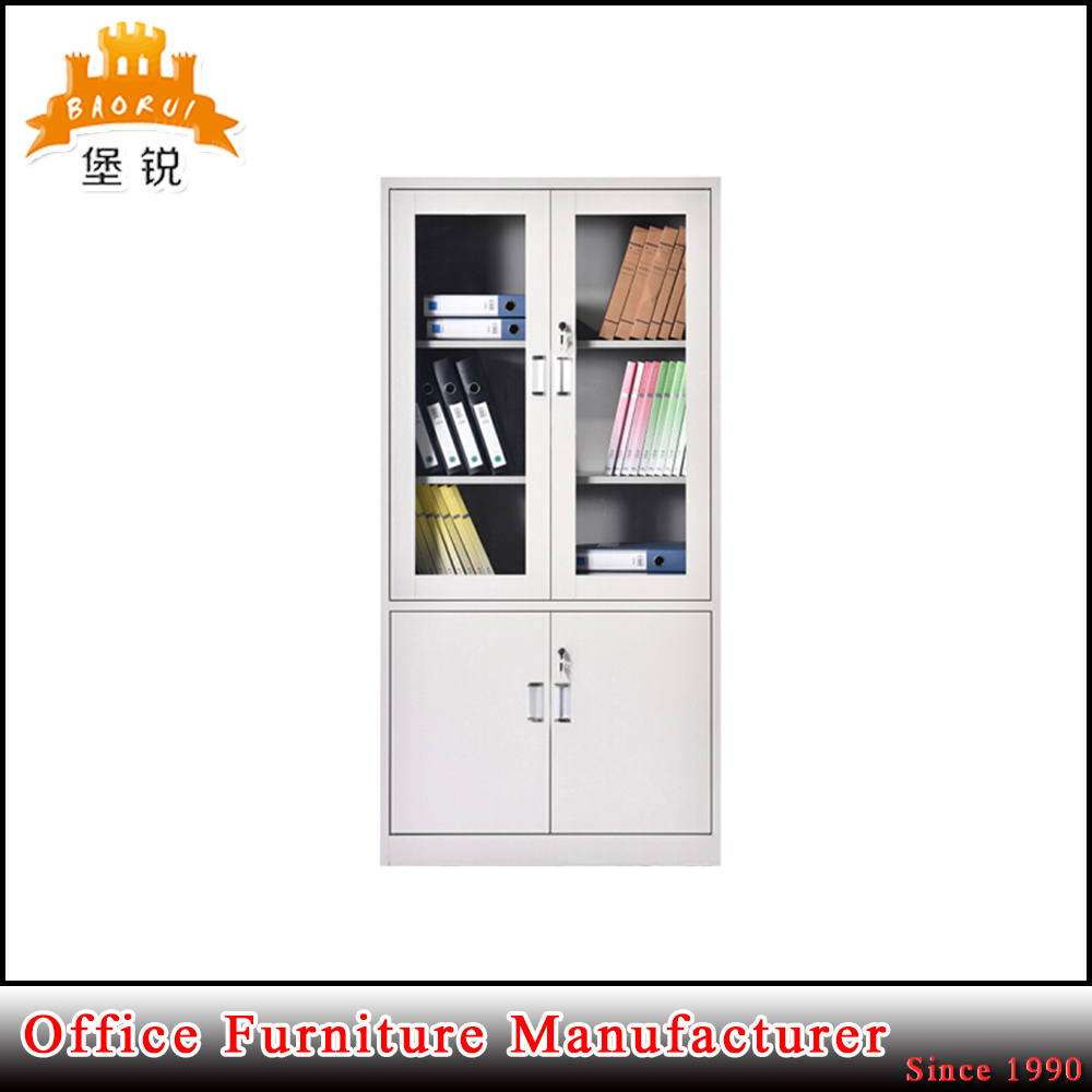 Factory Supply School Office Furniture Glass Door Storage File Cabinet