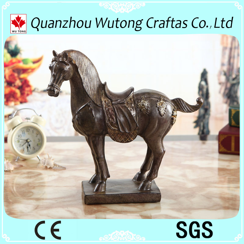 Office Decoration Resin Small Horses Statue for Sale