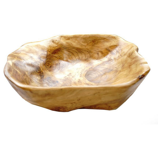 Welland Food Storage Root Carving Natural Wood Crafts Large Bowl