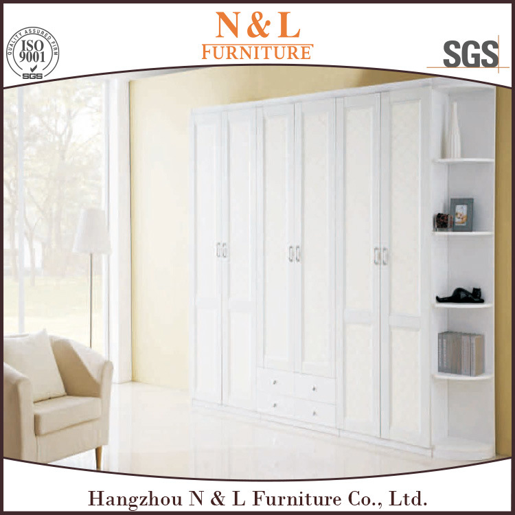 Walk-in Closet White Laminate Bedroom Wall Wardrobe