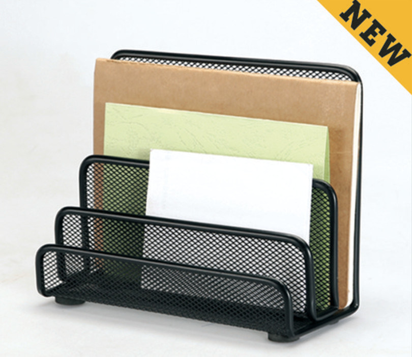 Metal Mesh Stationery Letter Shelf/ Office Desk Accessories