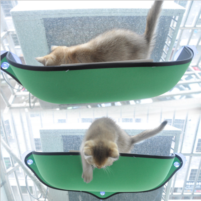 Window Mounted Cat Hanging Bed with Suction Cup Cat Window Perch Cat Hammock