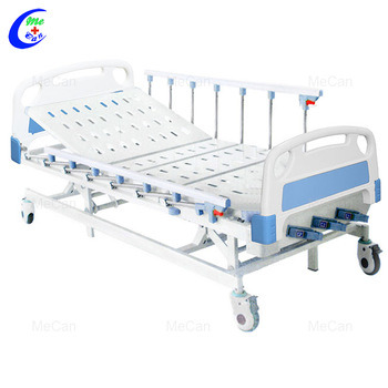 Hospital Furniture Three Cranks Hospital Manual Patient Bed, Adjustable Hospital Bed