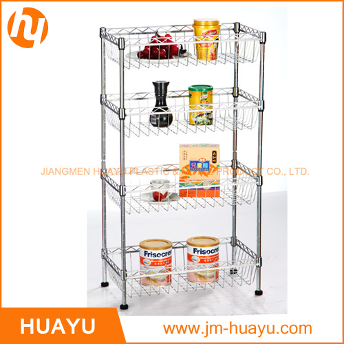 Adjustable Steel Metal Rack Commercial Shelf 4 Tier Storage Wire Shelving