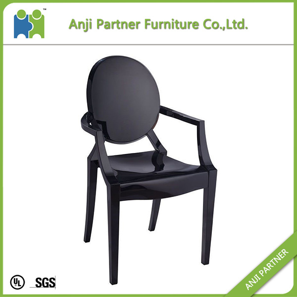 Pure Fully White Polycarbonate Plastic Dining Chair (Melor)