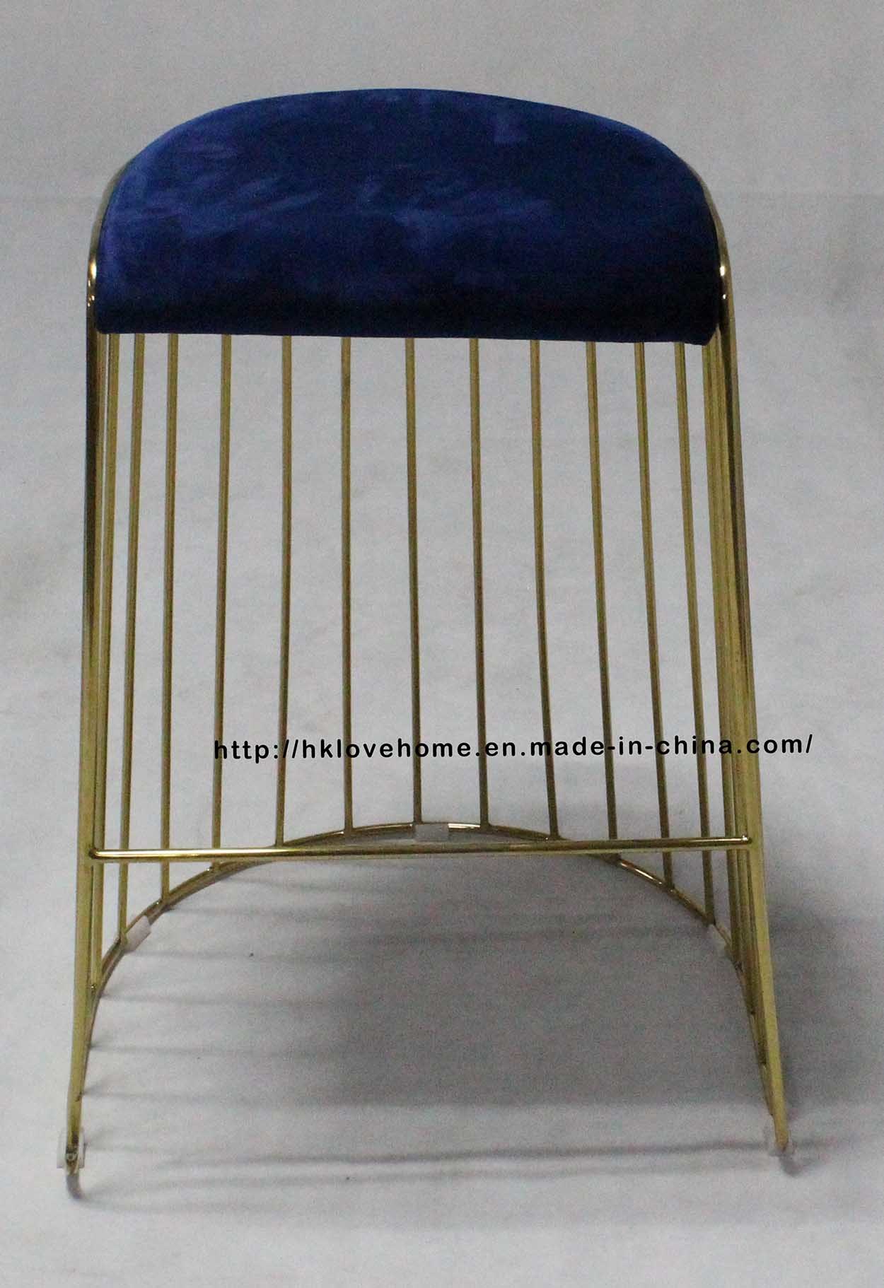 Morden Metal Restaurant Stackable Blue Wire Dining Bar Stools