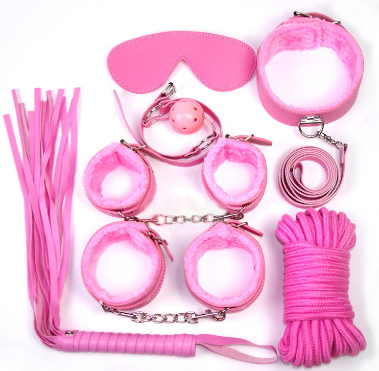 7sets Bdsm Leather Fetish Sex Toys Kit Sm Bondage Sex Toy for Couple