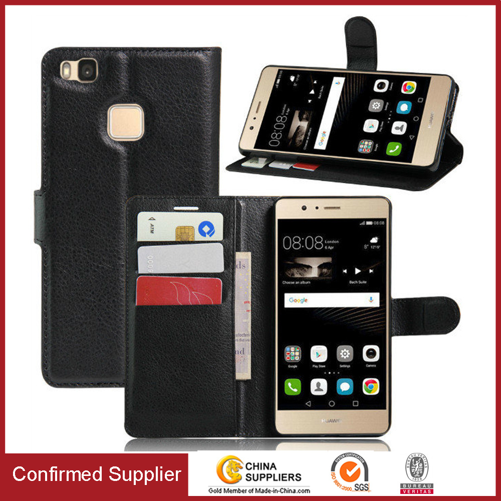 Premium Leather Wallet Flip Book Case for Huawei P9 Lite