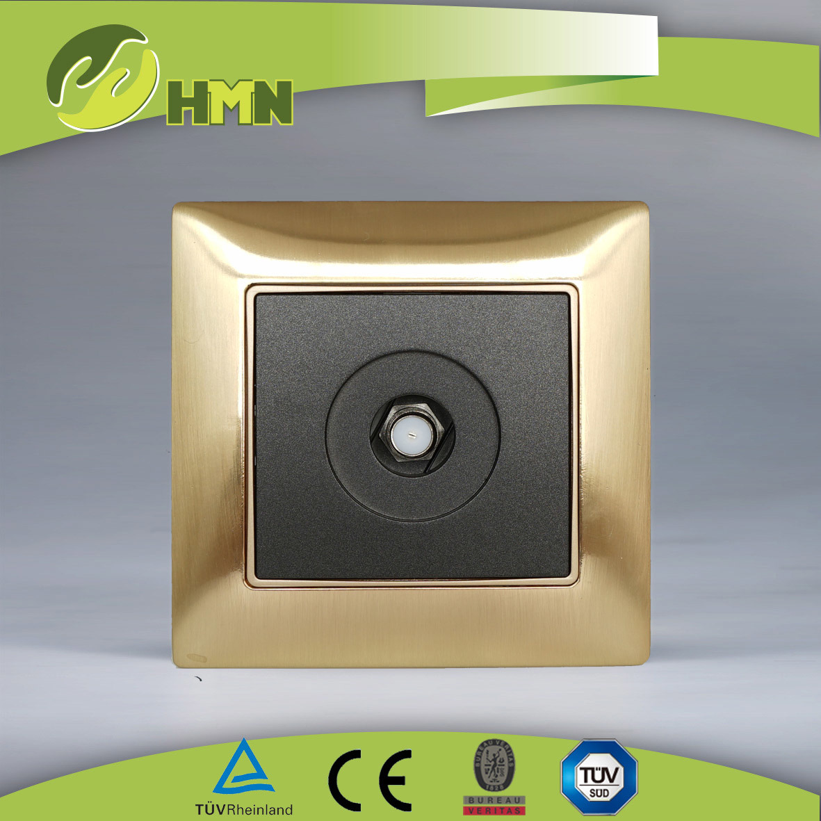 TUV Certified EU Standard Metal Zinc TV Socket Manufacturer