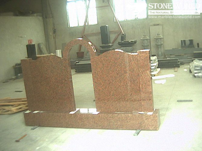 Granite Stone Monument / Tombstone with Custom Design - Tt20