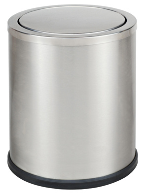 12liter Rounded Stainless Steel Swing Waste Bin for Office (KL-52)