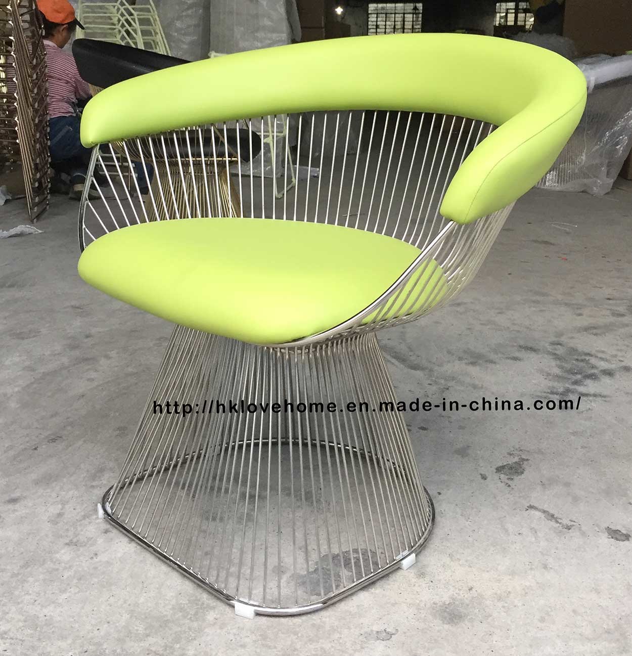 Metal Leisure Restaurant Cushion Outdoor Furniture Steel Wire Chair