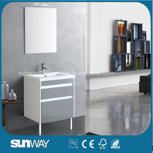 Glossy Painting MDF Bathroom Cabinet with Mirror SW-1301