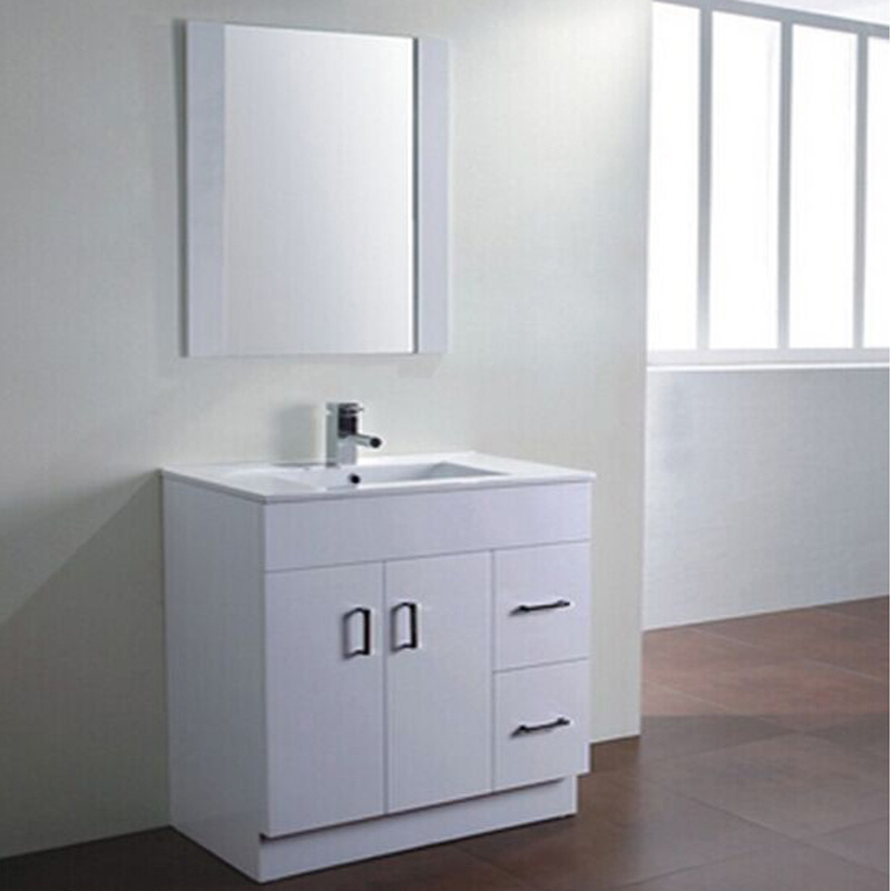 Wall-Mount Undercounter Solid Wood Double Door Bathroom Vanity Cabinet