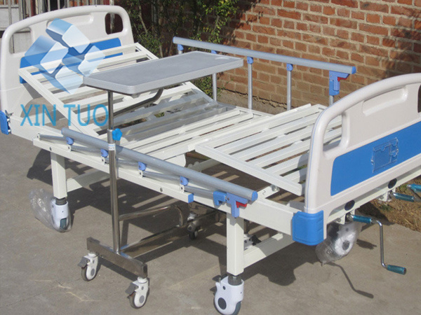 High Quality Cheap Price Stainless Steel Single Crank Hospital Bed