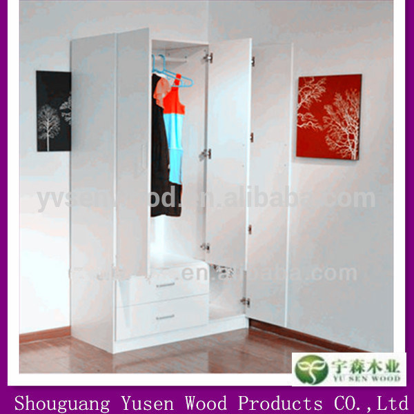 White Color Two Doors Wardrobe