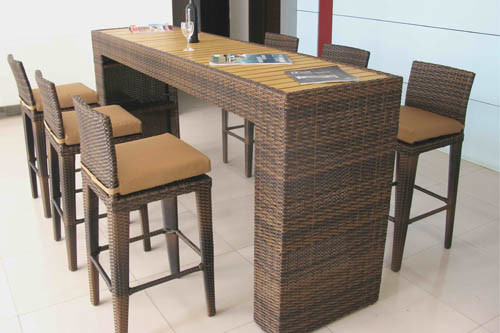 Leisure Bar Chair Rattan Bar Table Outdoor Furniture-124