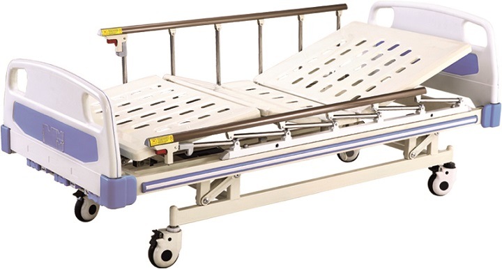 Hospital Bed (A5 Three-Function Manual Bed with ABS Head/Foot Board)