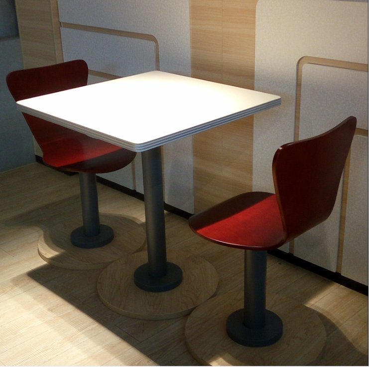 Kfc Style Fix on Ground Modern Bar Chair Table