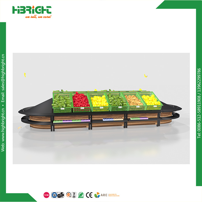 Hypermarket Display Shelves for Fruits and Vegetables