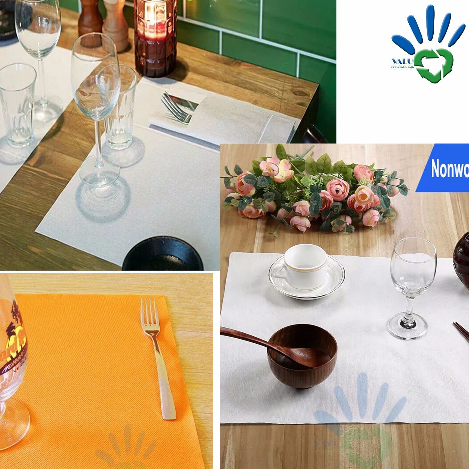 Nonwoven Fabric PP Table Cloth /Disposable Restaurant Tablecloth