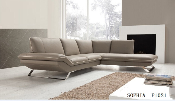 Home Furniture Leather Sectional Sofa with Recliner Sofa Furniture