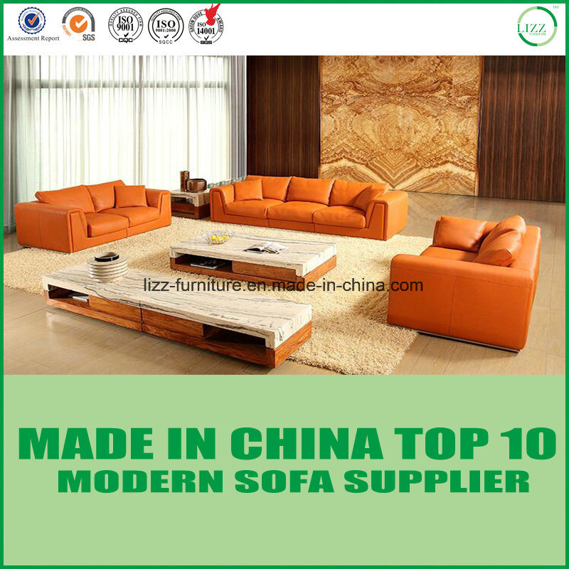 Bright Color Living Room Sectional Divaani Leather Sofa