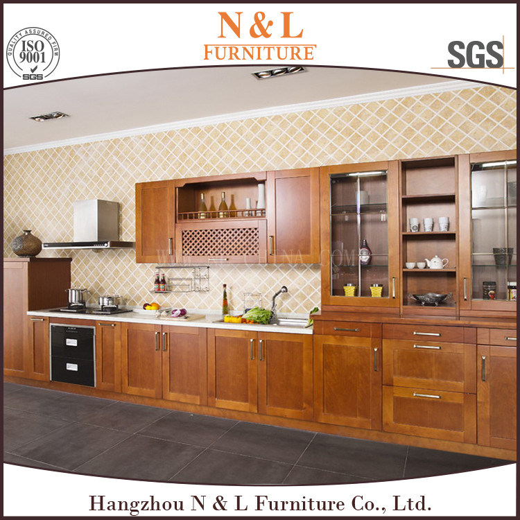 Solid Wood Grain Home Furniture Kitchen Cabinet