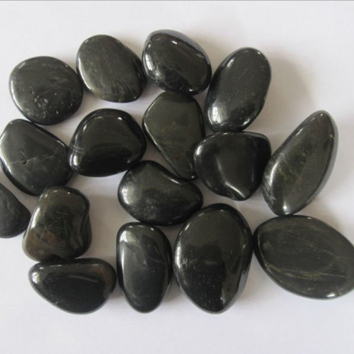 Landscaping Black Polished River Stone