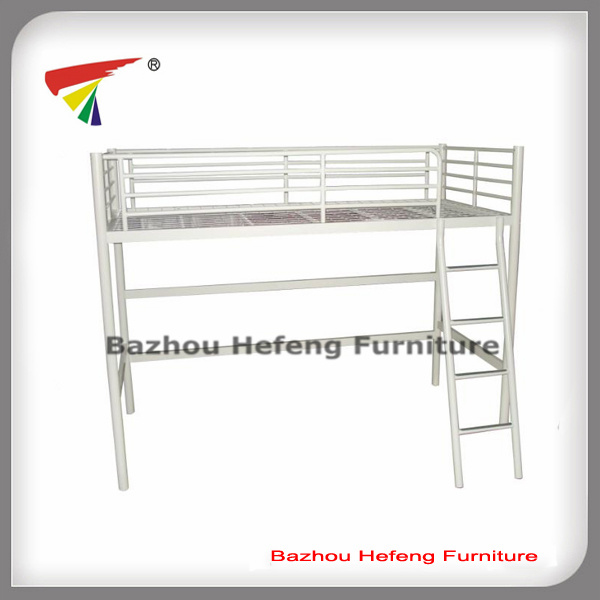 Hot Sale School Furniture White Metal Bunk Bed (HF012)