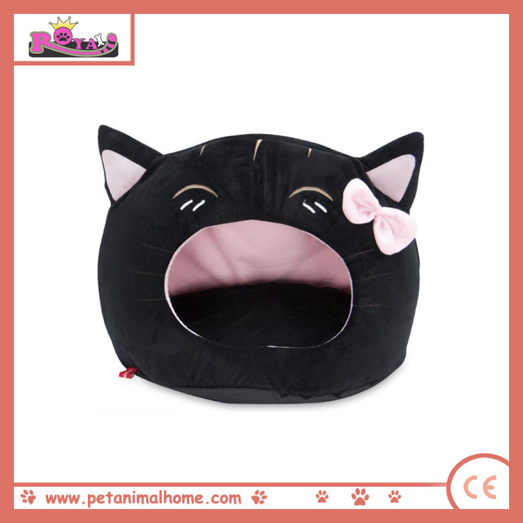 Cartoon Lovely Cat Pet Bed in Black