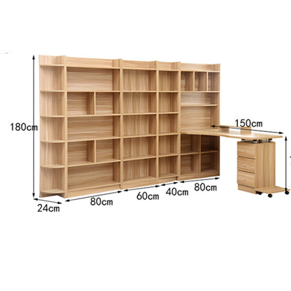 Melamine Board Bookcase Computer Desk