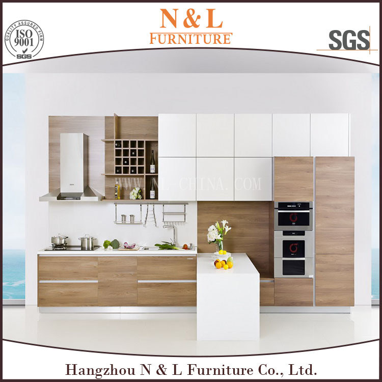 Modern MFC Wood Grain Kitchen Furniture