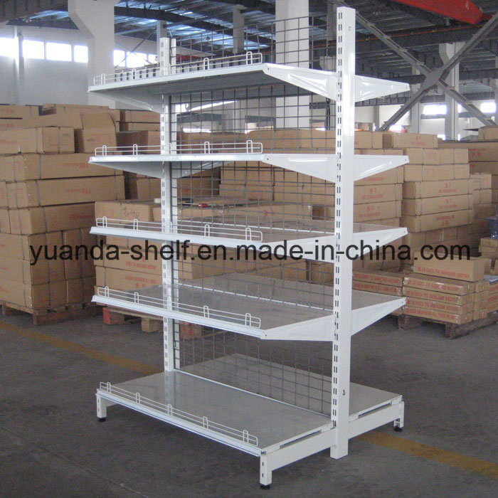 Supermarket Display Double Side Face Back Net Wire Metal Shelf