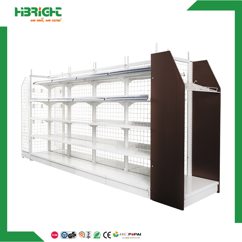 Fashion Style Metal Supermarket Gondola Shelf for Display