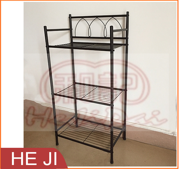 Powder Coated Black Wire Storage Rack/ Storage Shelf with Three Layers