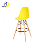 Iconic Designs Eams Plastic Dining Bar Chair Replica with Wooden Leg